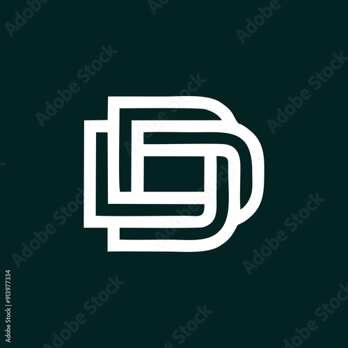 DD logo initial letter design template vector