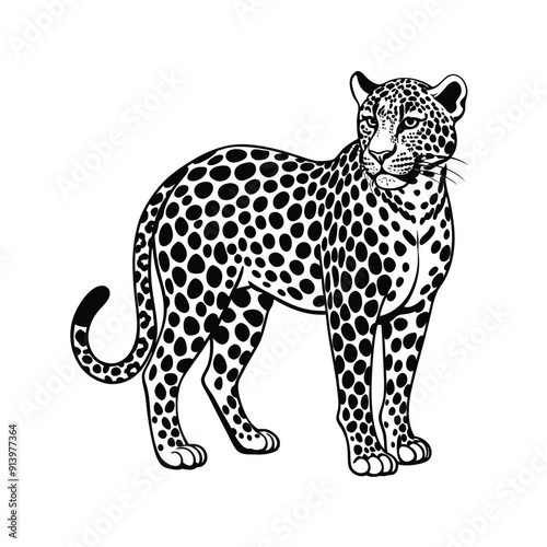 Leopard Silhouette Vector