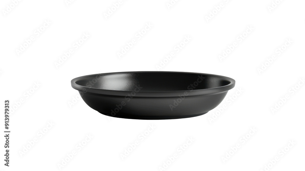 Black baking pan rounded on transparent background Black baking pan rounded on transparent background