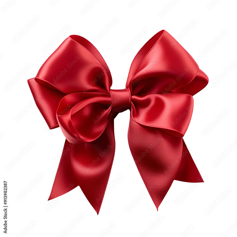 red bow isolated on