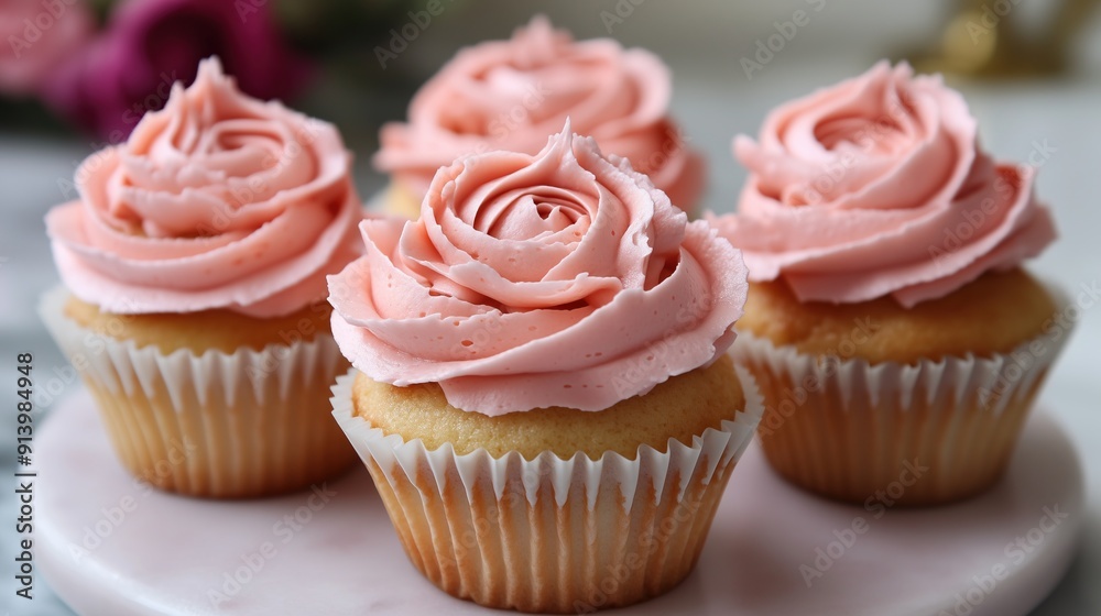 Bridgerton rose-shaped cupcakes Bridgerton rose-shaped cupcakes