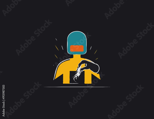 Simple welder graphic 