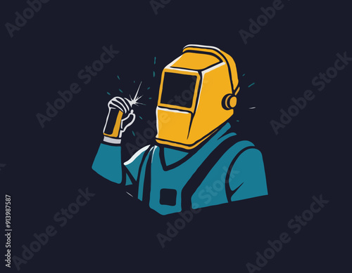 Simple welder graphic 