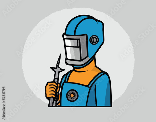 Simple welder graphic 
