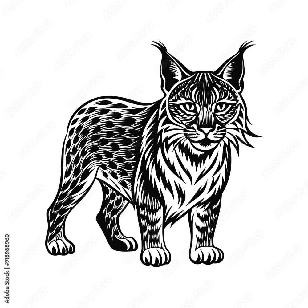 Lynx Cat Silhouette Vector Lynx Cat Silhouette Vector
