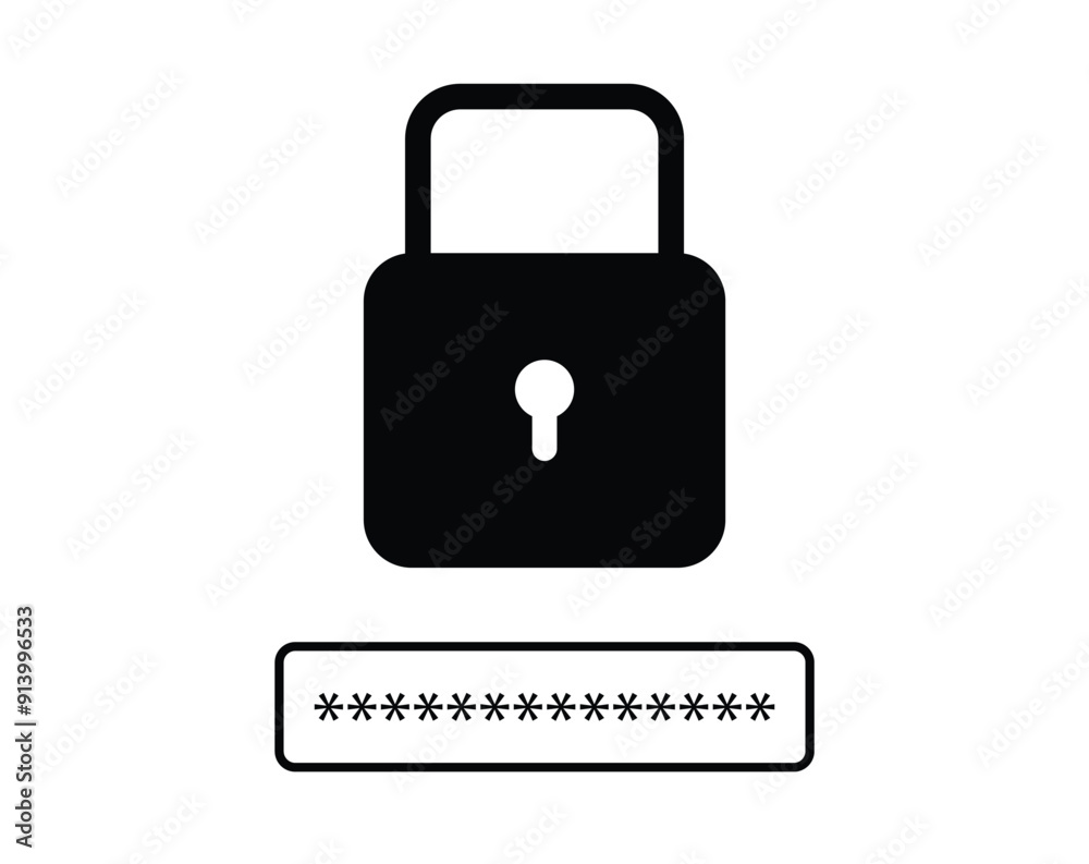 password glyph icon vector isolated on white password glyph icon vector isolated on white