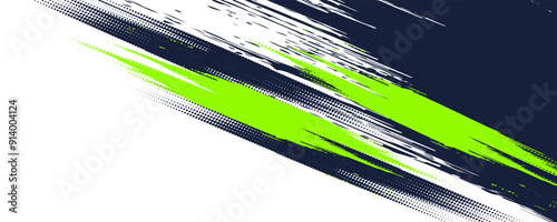 Abstract and Colorful Brush Background with Halftone Effect. Brush Stroke Illustration for Banner, Poster, or Sports Background.