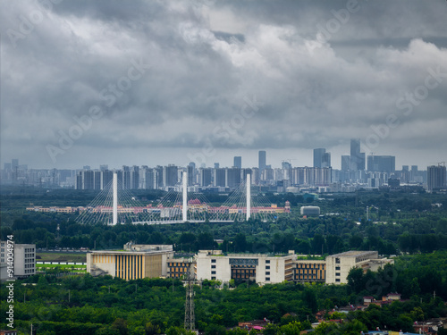 xi'an city aerial view