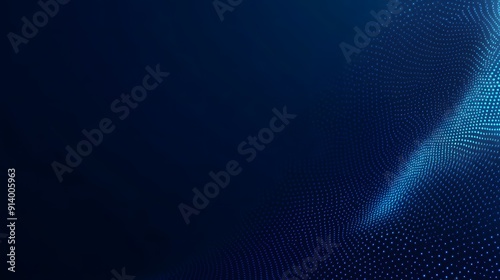 Elegant Modern Aesthetic - Minimalist Glowing Dots on Blue Digital Technology Background, Dark Gradient with Light Points, AI-Created Vector Illustration Design Template