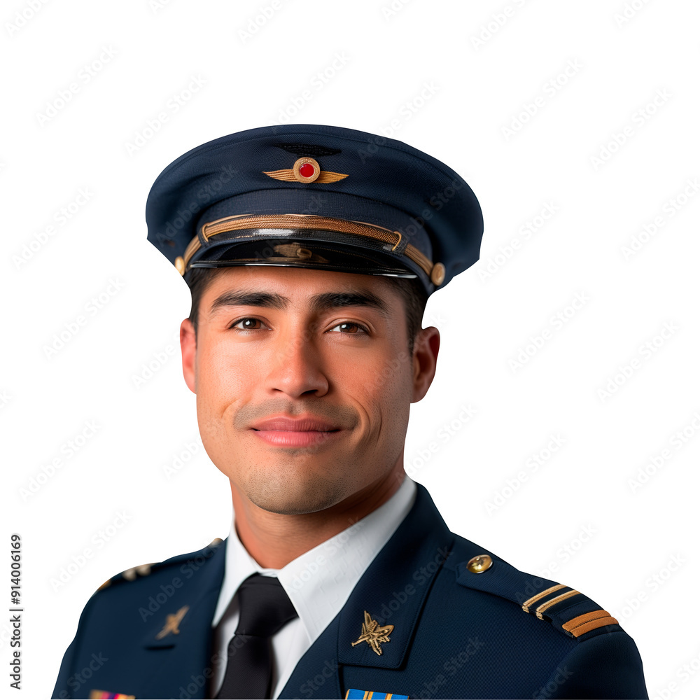 Portrait of a man of European appearance on a white or transparent background. Flight attendant in uniform, looking at the camera, pilot's assistant. Portrait of a man of European appearance on a white or transparent background. Flight attendant in uniform, looking at the camera, pilot's assistant.