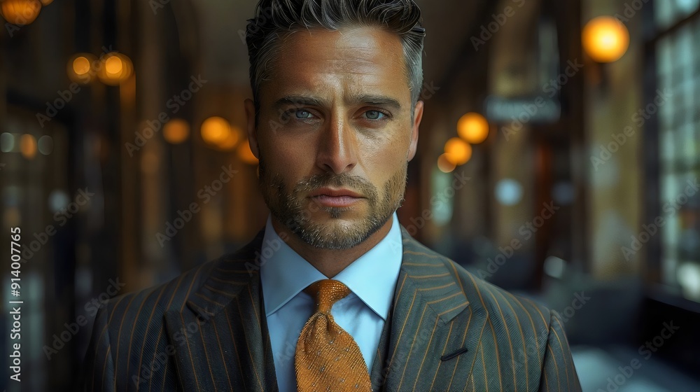 A man in a suit and tie stands in front of a window A man in a suit and tie stands in front of a window