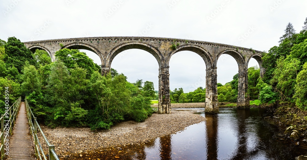 Fototapeta premium Lambley Viaduc, River South Tyne, Lambley, Northumberland, England, United Kingdom
