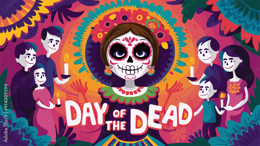 Day of all dead modern abstract greeting poster. Day of all dead modern abstract greeting poster.
