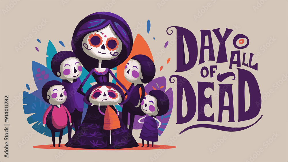 Day of all dead modern abstract greeting poster. Day of all dead modern abstract greeting poster.