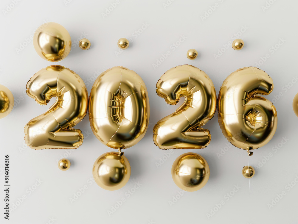 2026 new year made of gold ballons 2026 new year made of gold ballons