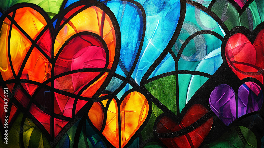 Heart, Valentine's Day, love, modern art, abstract, colorful, neon stained glass, steel, painted, bold. Heart, Valentine's Day, love, modern art, abstract, colorful, neon stained glass, steel, painted, bold.