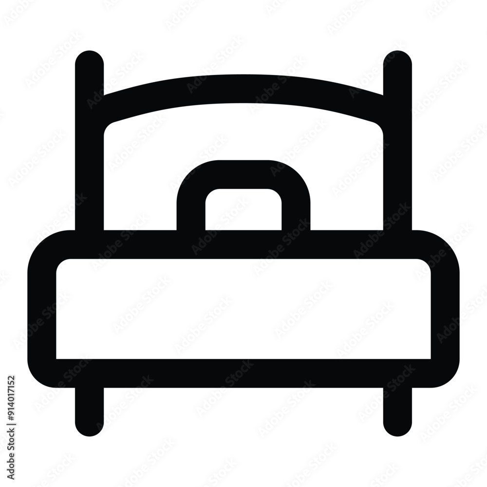 Simple Single Bed icon. The icon can be used for websites, print templates, presentation templates, illustrations, etc Simple Single Bed icon. The icon can be used for websites, print templates, presentation templates, illustrations, etc