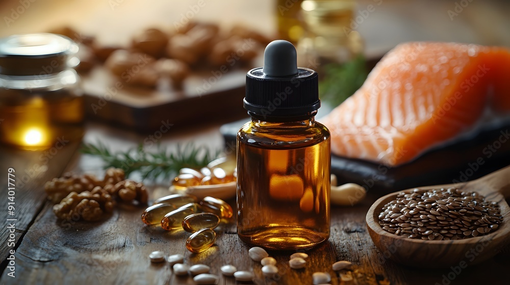 Omega-3 - Beneficial for heart health and brain function. Omega-3 - Beneficial for heart health and brain function.