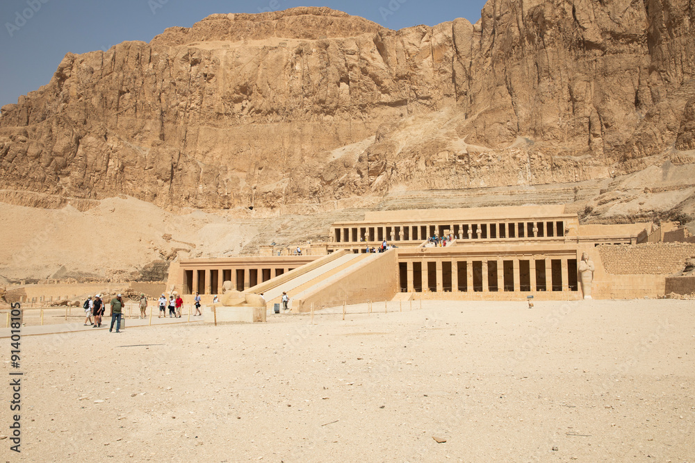 Beautiful view of the ancient temple of Hatshepsut in Luxor, Egypt