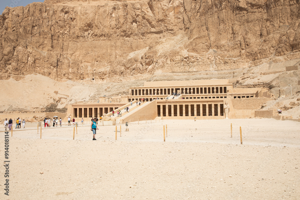 Beautiful view of the ancient temple of Hatshepsut in Luxor, Egypt
