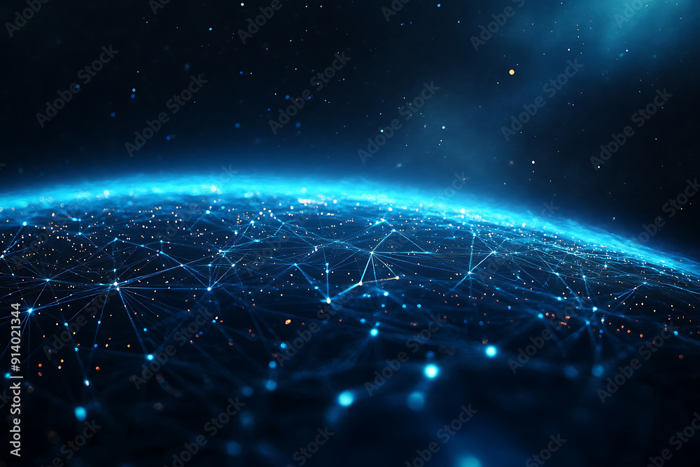 Obraz premium An abstract digital background with dynamic patterns and textures, blending vibrant colors and geometric shapes