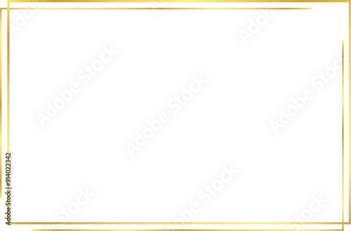 Simple Gold Border, Rectangle Gold Border, Gold Square Frame