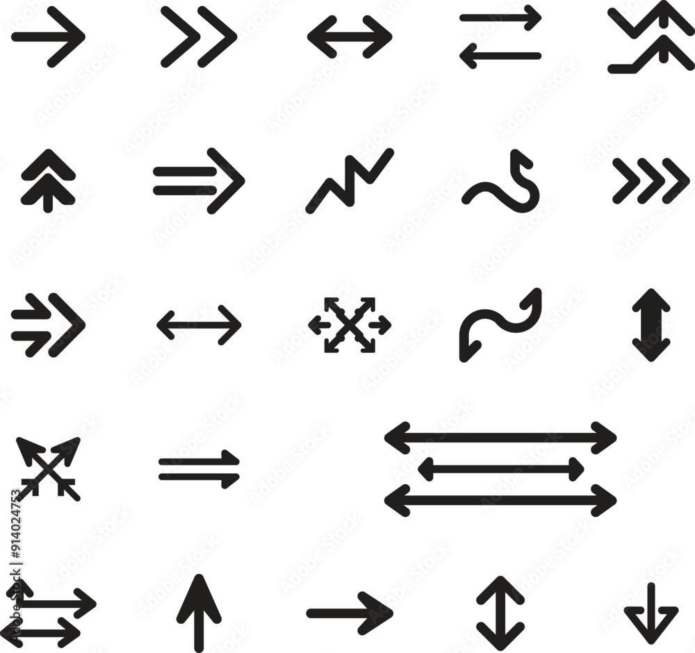 Versatile vector arrow icons for web and print design Versatile vector arrow icons for web and print design