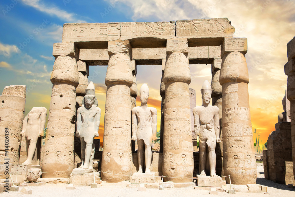 Beautiful view of ancient Luxor Temple in Luxor, Egypt