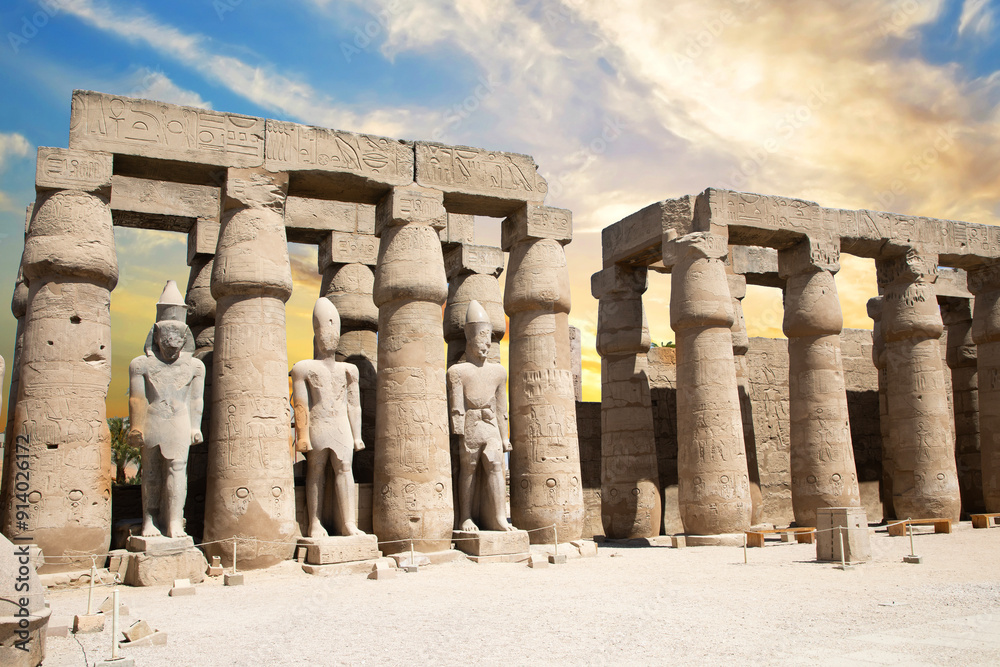 Beautiful view of ancient Luxor Temple in Luxor, Egypt