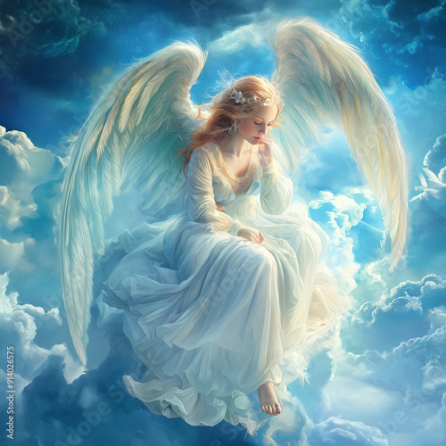 A beautiful Angel in the sky