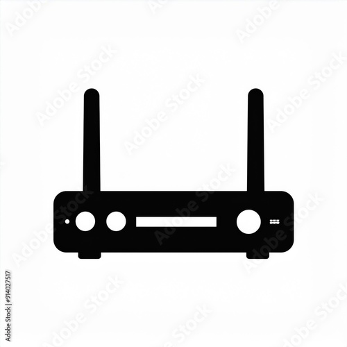 router black icon isolated on white