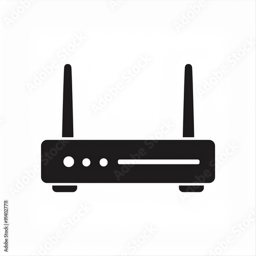 router black icon isolated on white