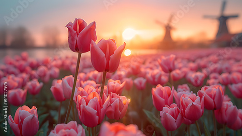 Envision picturesque portrayal of Dutch Boterkoek elevated Michelinstarred chef Amsterdam Picture amidst windmills and tulip fields where wishes for Dutch culinary heritage and innovation are granted photo