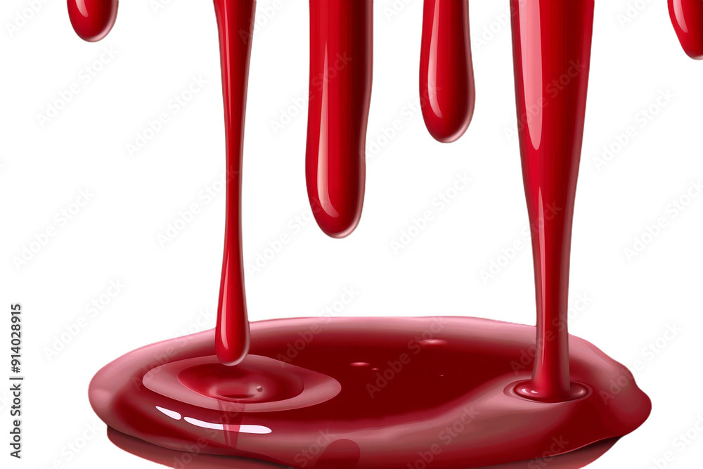 Red liquid dripping onto a surface, creating a dark and mysterious atmosphere. Red liquid dripping onto a surface, creating a dark and mysterious atmosphere.