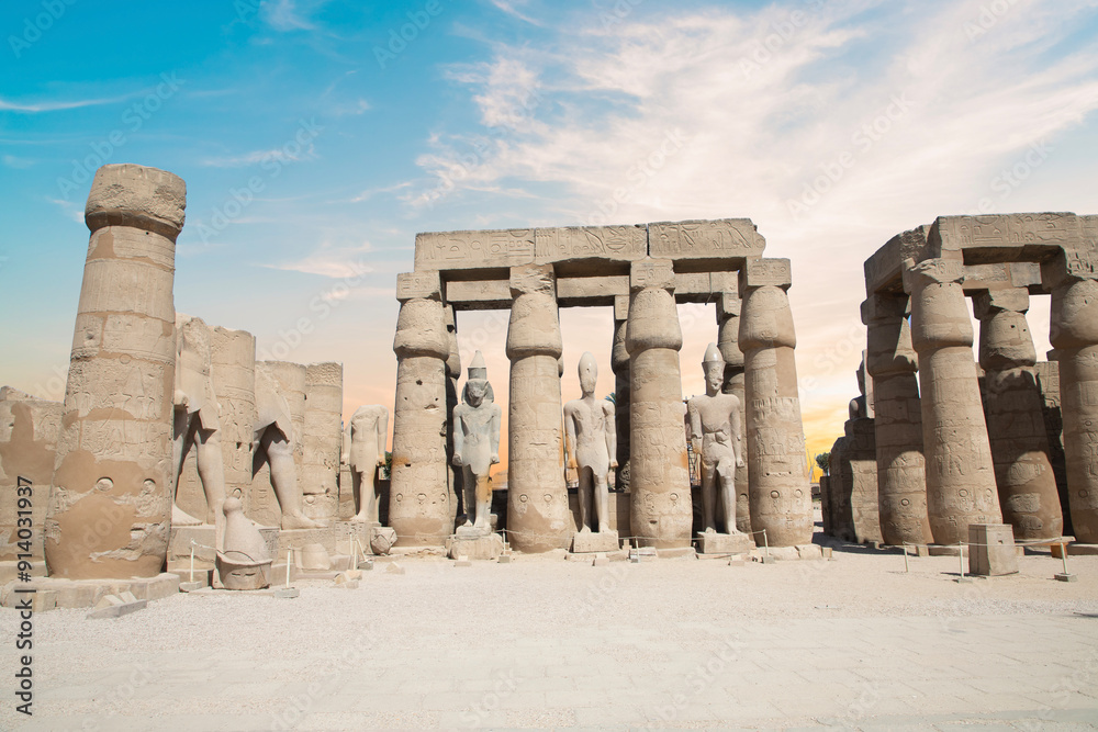 Beautiful view of ancient Luxor Temple in Luxor, Egypt