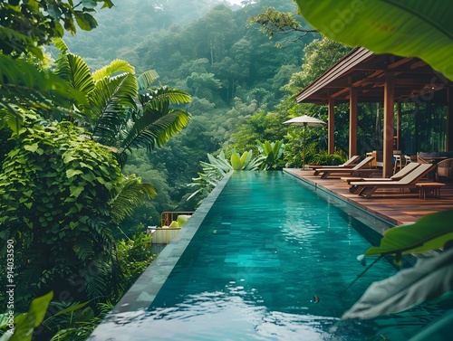 Lush Eco Retreat Pool Blends With Verdant Tropical Landscape