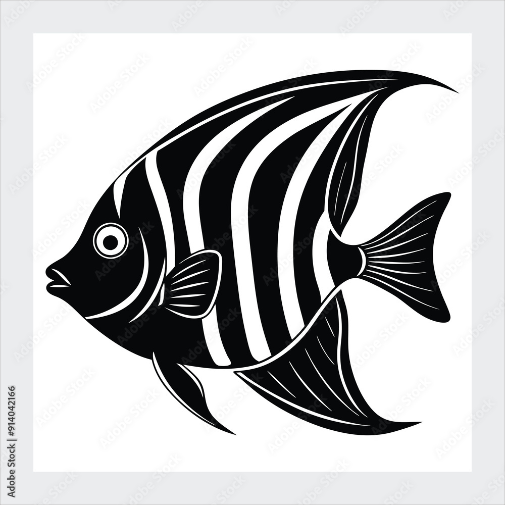 Clarion angelfish vector illustration Clarion angelfish vector illustration