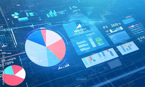 Vibrant Charts and Soft Lighting for Business Analytics
