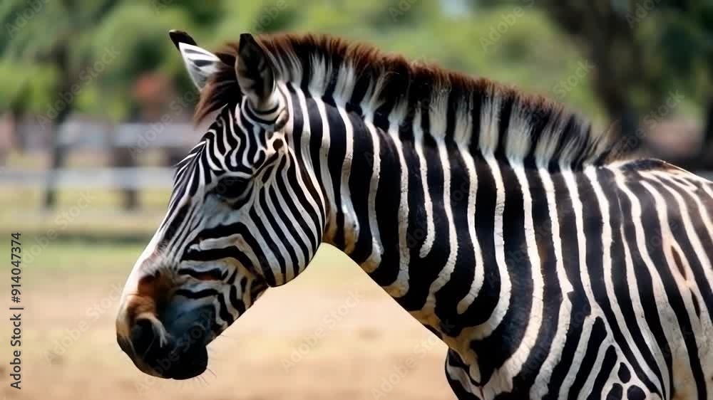 A close up of a zebra showcasing its unique striped pattern A close up of a zebra showcasing its unique striped pattern