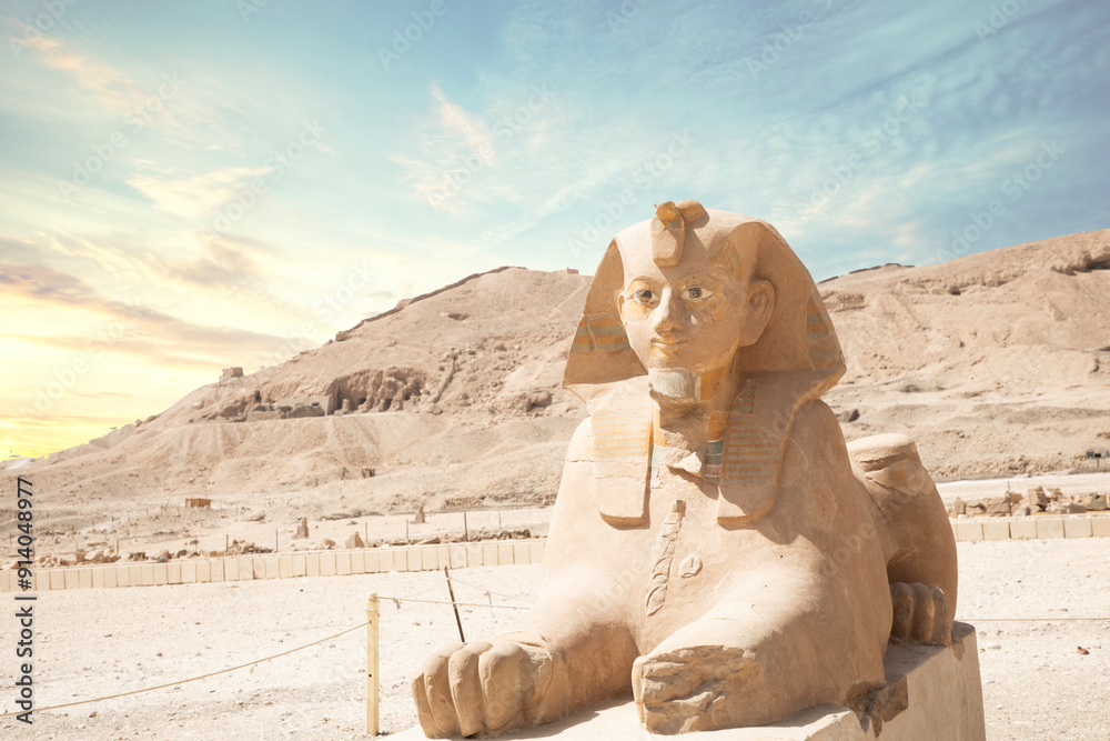 Beautiful view of the ancient temple of Hatshepsut in Luxor, Egypt