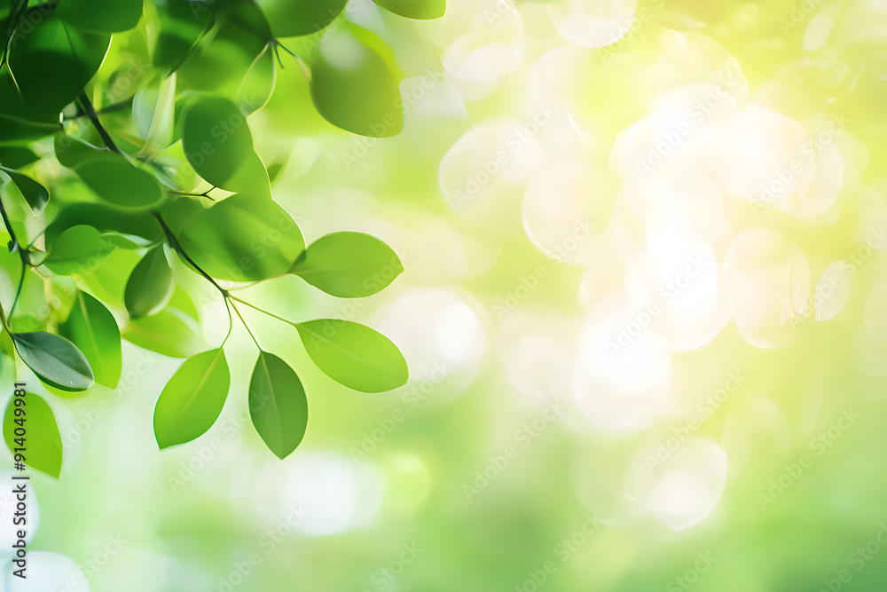 A bright, sunlit background of green leaves with a soft, blurred effect, freshness of spring and summer,eco-friendly,environment ecology concept. A bright, sunlit background of green leaves with a soft, blurred effect, freshness of spring and summer,eco-friendly,environment ecology concept.