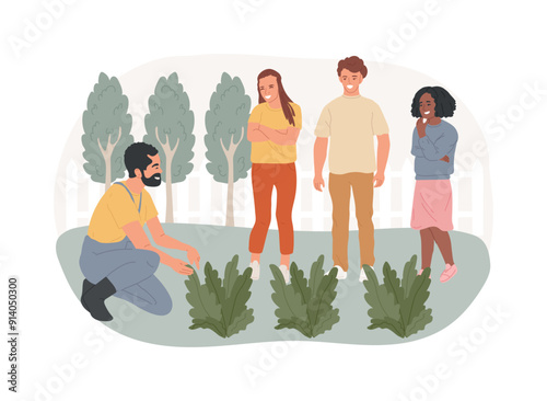 Horticulture technician isolated cartoon vector illustrations.