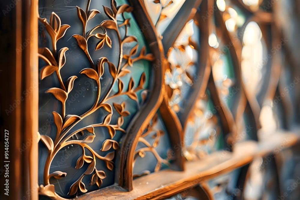 Ornate Metal Gate Detail. Ornate Metal Gate Detail.