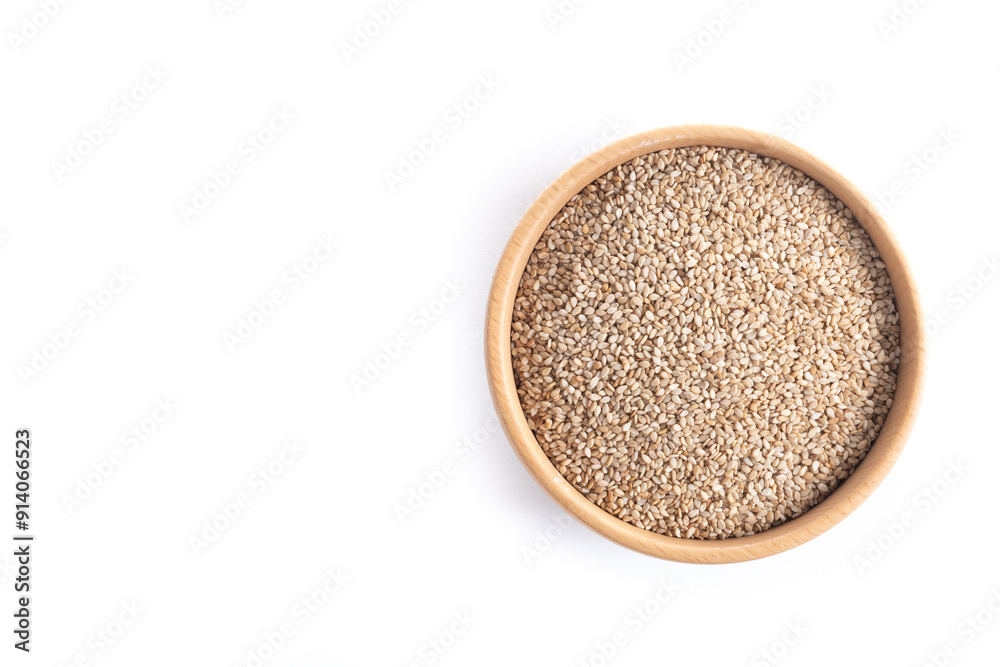 Rolled oats, healthy breakfast cereal oat flakes in bowl isolated on white background. Top view. Copy space Rolled oats, healthy breakfast cereal oat flakes in bowl isolated on white background. Top view. Copy space