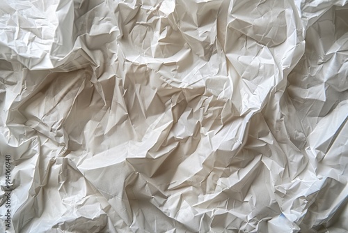 Closeup of crumpled baking paper background