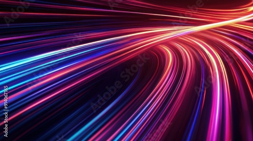 Abstract Neon Lines Wallpaper