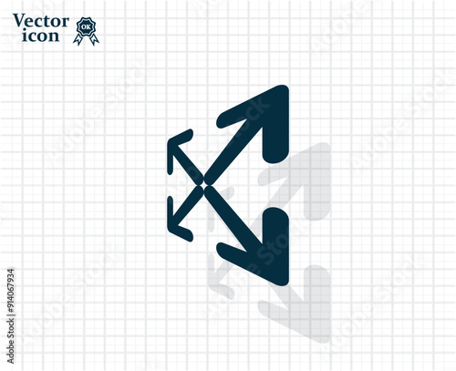 Dark colored vector icon with shadow on a light checkered background