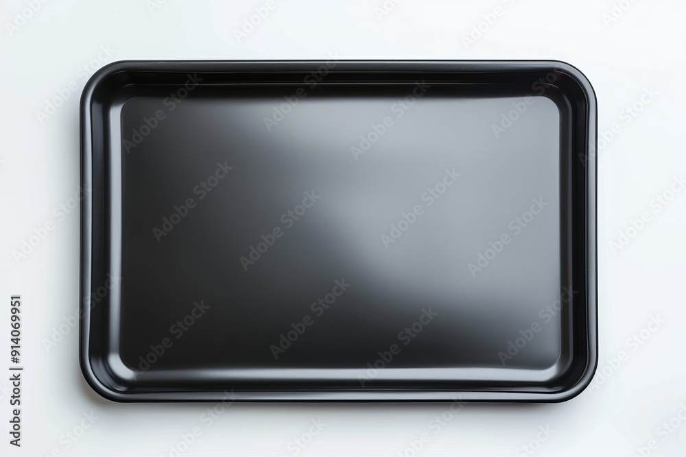 Empty nonstick baking sheet isolated on white background Empty nonstick baking sheet isolated on white background