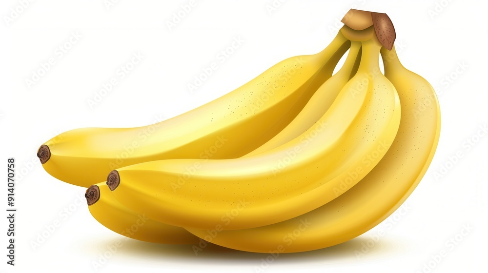 Fresh ripe golden yellow banana fruit isolated over plain background Fresh ripe golden yellow banana fruit isolated over plain background