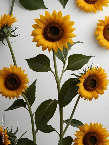 깔끔한 background 배경 해바라기한송이 꽃 해바라기 근접 꽃잎 sunflowers nature 식물 도안 flowers 부 해바라기들  photo